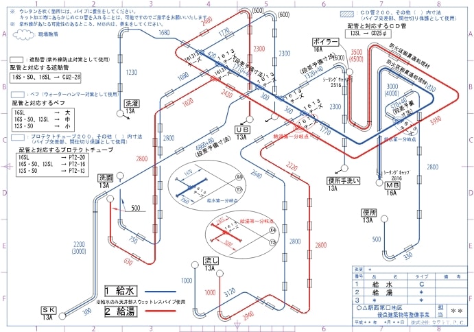 全国宅配無料 配管製図